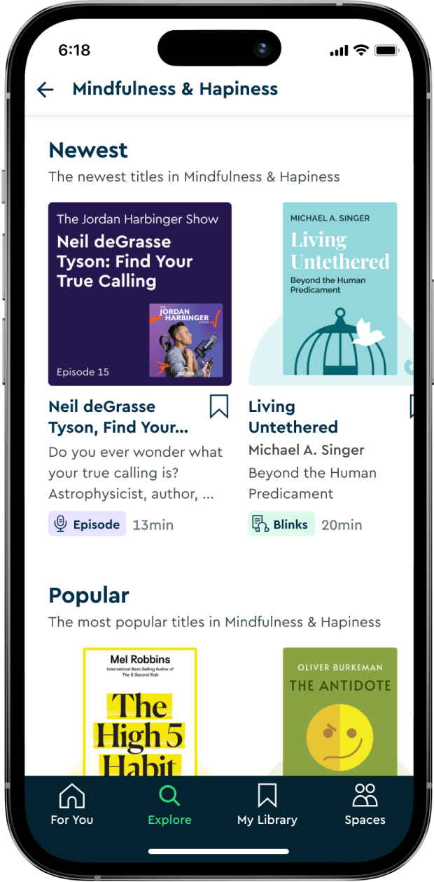 Blinkist Support mental health
