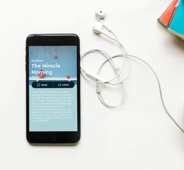 Phone with Blinkist app